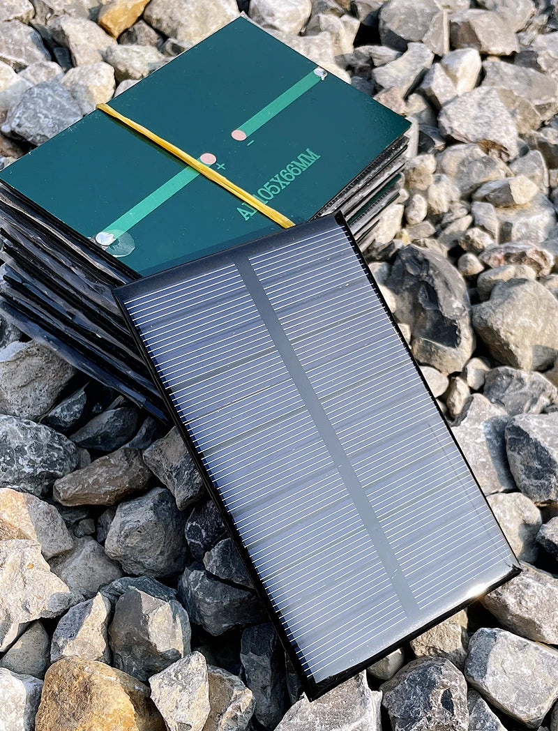 10Pcs Poly Solar Panel 6V 1W Mini Solar Panel Cell Solar Charger Module DIY For 3.7V Battery Solar Phone Charger Charging System