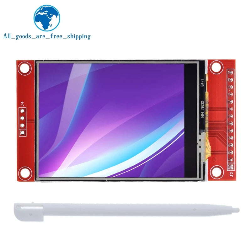 TZT 2.4" 240x320 SPI TFT LCD Serial Port Module+5V/3.3V PBC Adapter Micro  ILI9341 / ST7789 White LED (With Touch) for Arduino