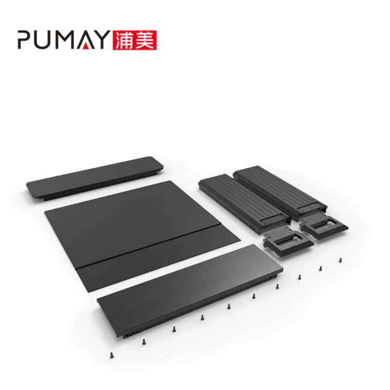 445*2u-300 Split Electronics Cases Boxes Enclosures 2U Chassis Supplier Aluminum Alloy Black CE Certified OEM/ODM