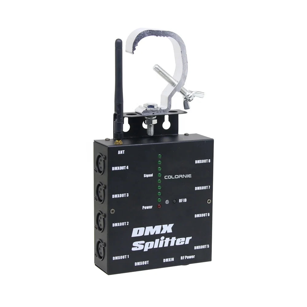 DMX512 8 Way Wireless Amplifier Receiver 8 Way Splitter DMX512 for Stage Light