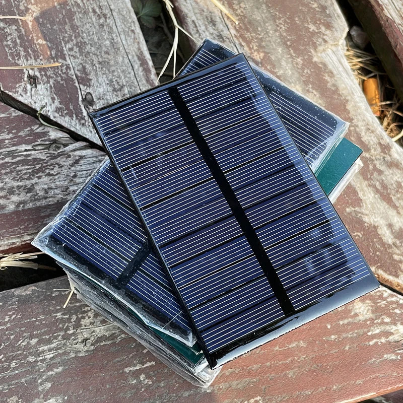 10Pcs Poly Solar Panel 6V 1W Mini Solar Panel Cell Solar Charger Module DIY For 3.7V Battery Solar Phone Charger Charging System