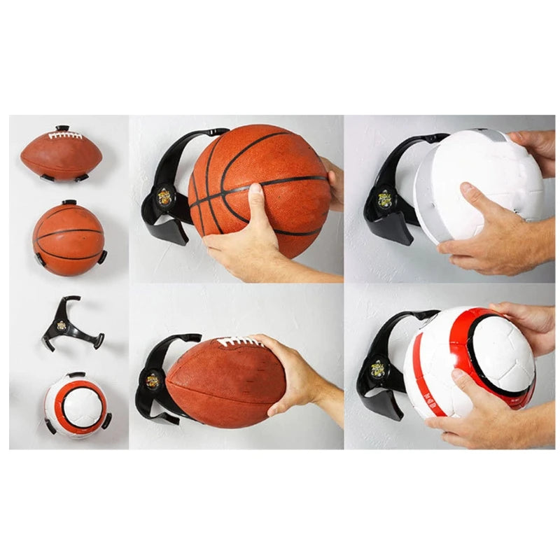 Basketball Wall Mount Holder, 3 Claws Ball Display Rack, Soccer, Football, Volleyball, Sports Ball Storage Supplies