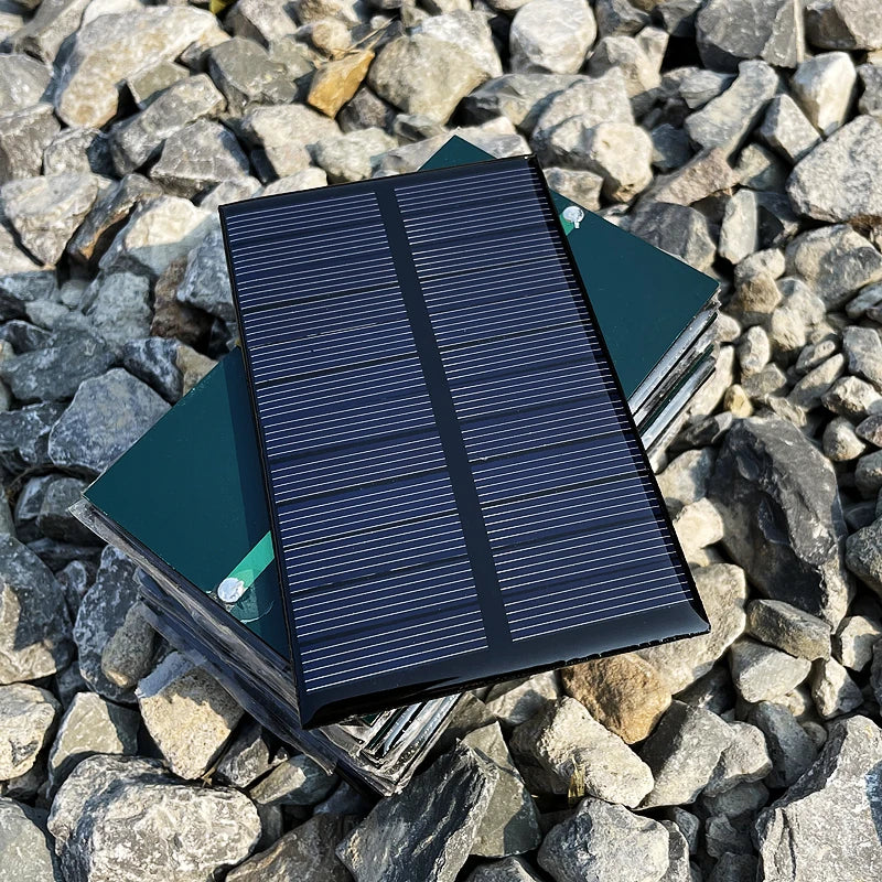 10Pcs Poly Solar Panel 6V 1W Mini Solar Panel Cell Solar Charger Module DIY For 3.7V Battery Solar Phone Charger Charging System