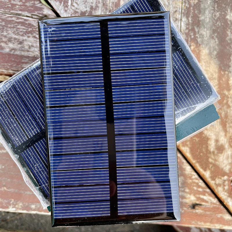 10Pcs Poly Solar Panel 6V 1W Mini Solar Panel Cell Solar Charger Module DIY For 3.7V Battery Solar Phone Charger Charging System
