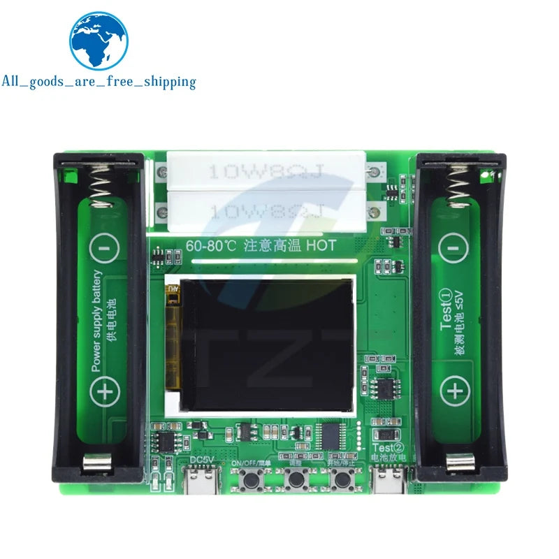 TZT XH-M240 18650 lithium battery Capacity tester maH mwH digital discharge electronic load battery monitor