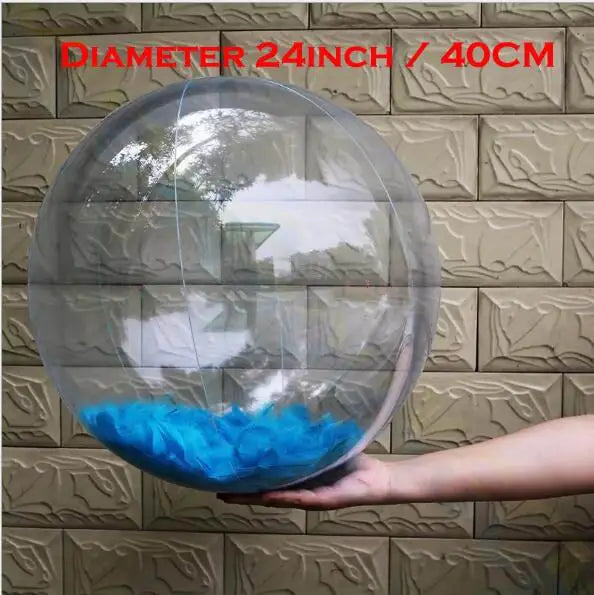 Sequin Inflatable Transparent Beach Ball water toys sports playing volleyball Gold powder balloon Photo props