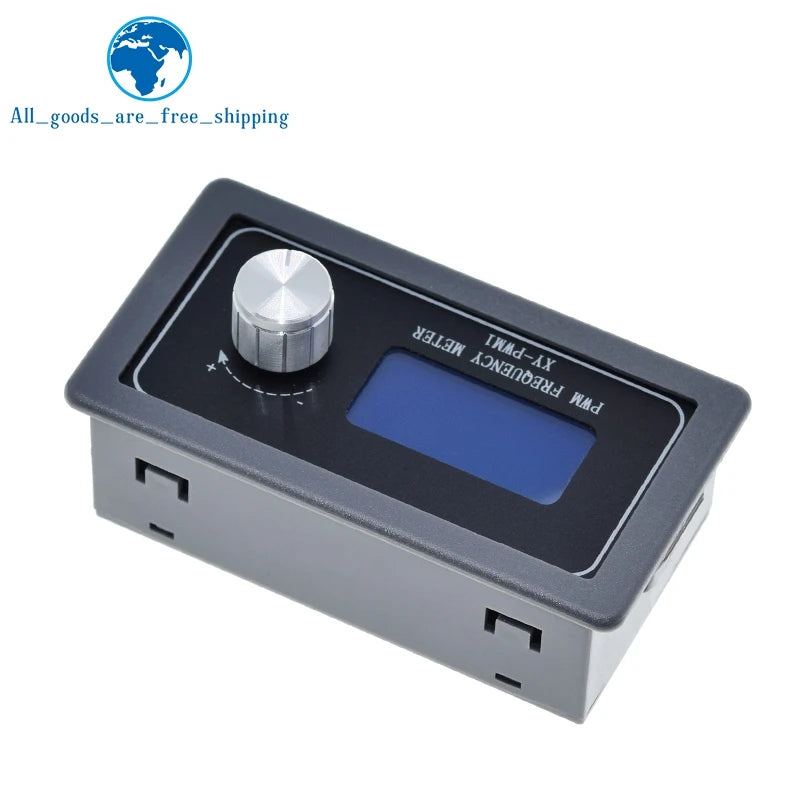 TZT Signal Generator PWM Pulse Frequency Duty Cycle Adjustable Module LCD Display 1Hz-150Khz 3.3V-30V PWM Board Module Hand knob