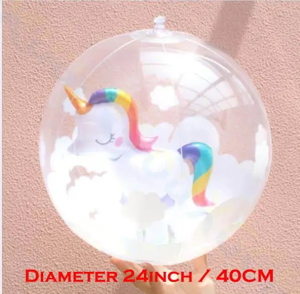 Sequin Inflatable Transparent Beach Ball water toys sports playing volleyball Gold powder balloon Photo props