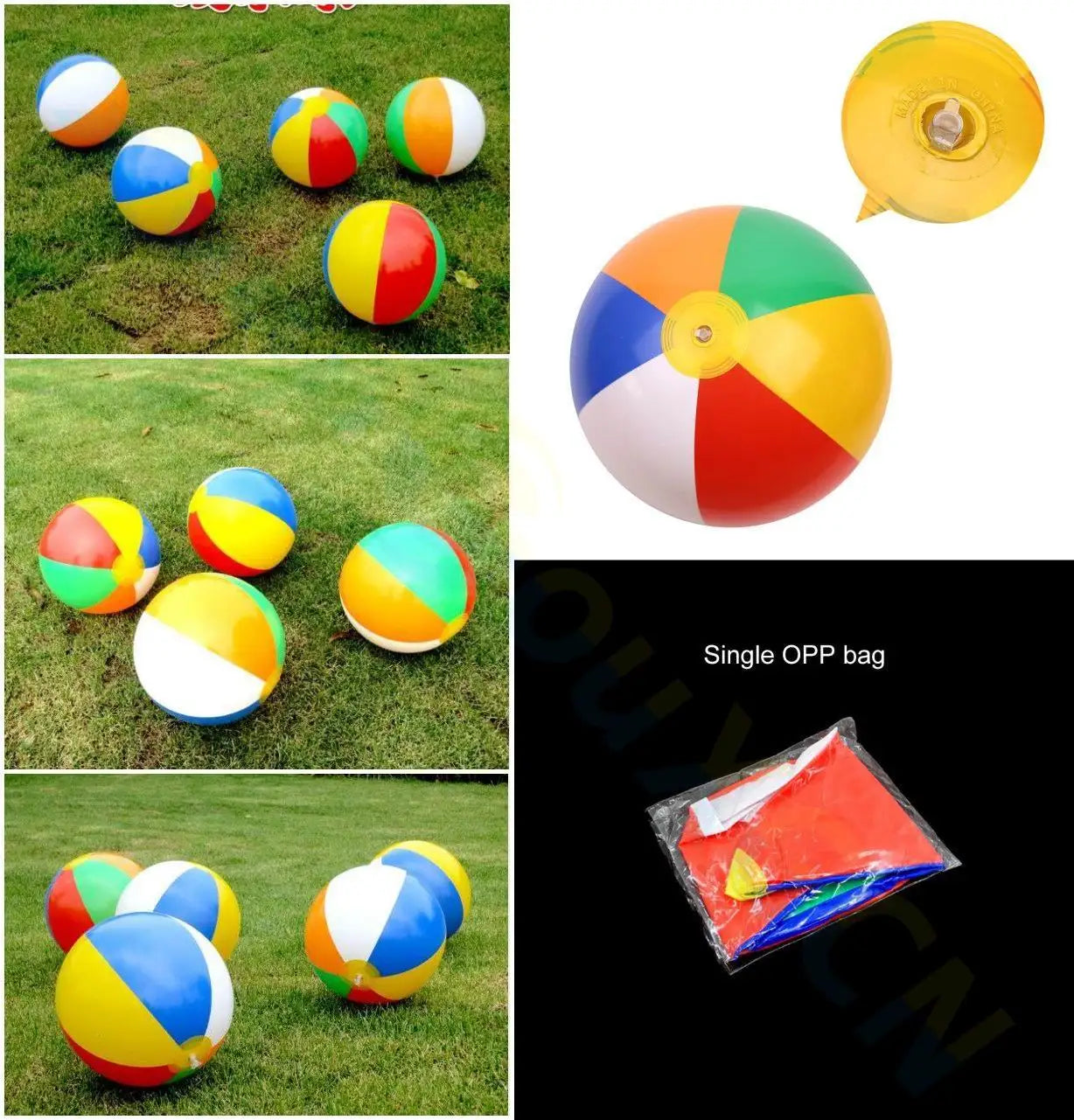 Sequin Inflatable Transparent Beach Ball water toys sports playing volleyball Gold powder balloon Photo props