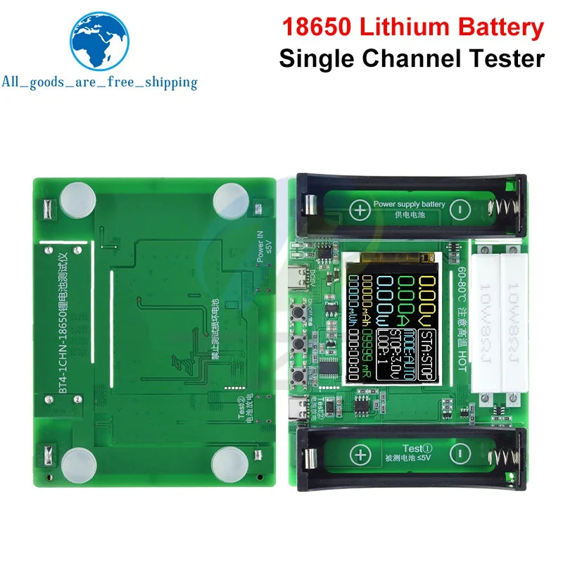 TZT XH-M240 18650 lithium battery Capacity tester maH mwH digital discharge electronic load battery monitor