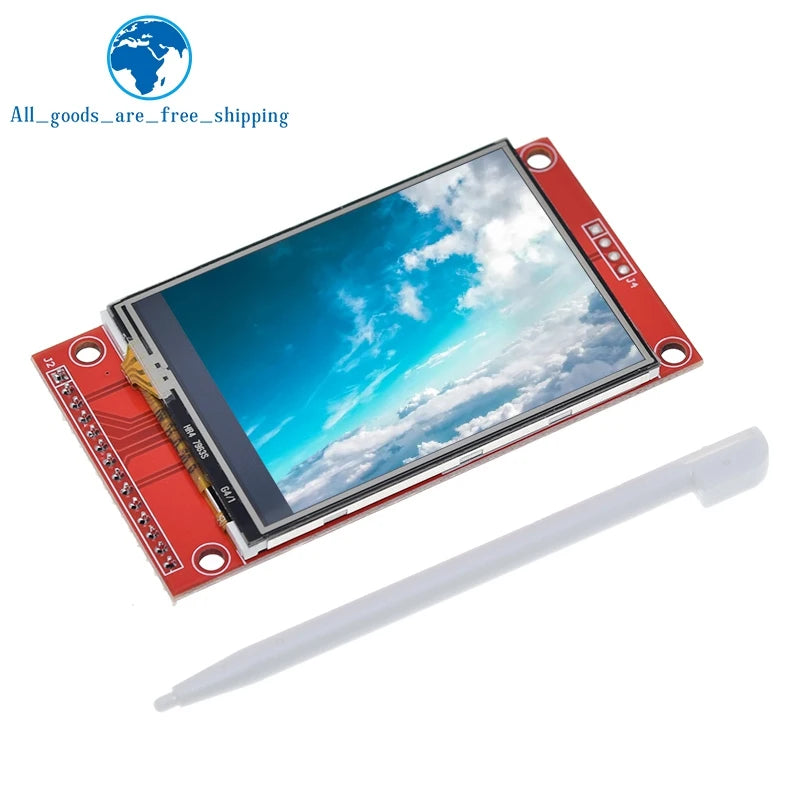 TZT 2.4" 240x320 SPI TFT LCD Serial Port Module+5V/3.3V PBC Adapter Micro  ILI9341 / ST7789 White LED (With Touch) for Arduino