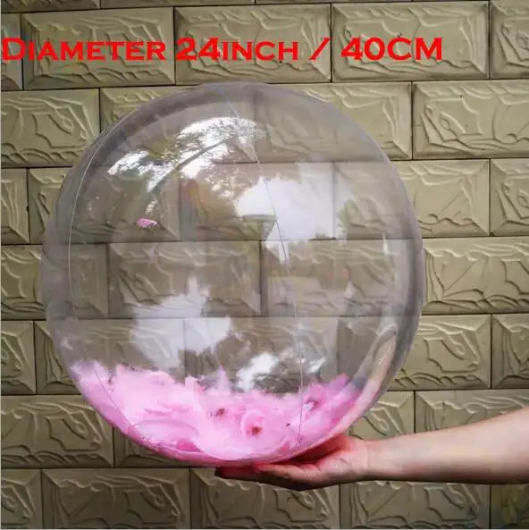 Sequin Inflatable Transparent Beach Ball water toys sports playing volleyball Gold powder balloon Photo props