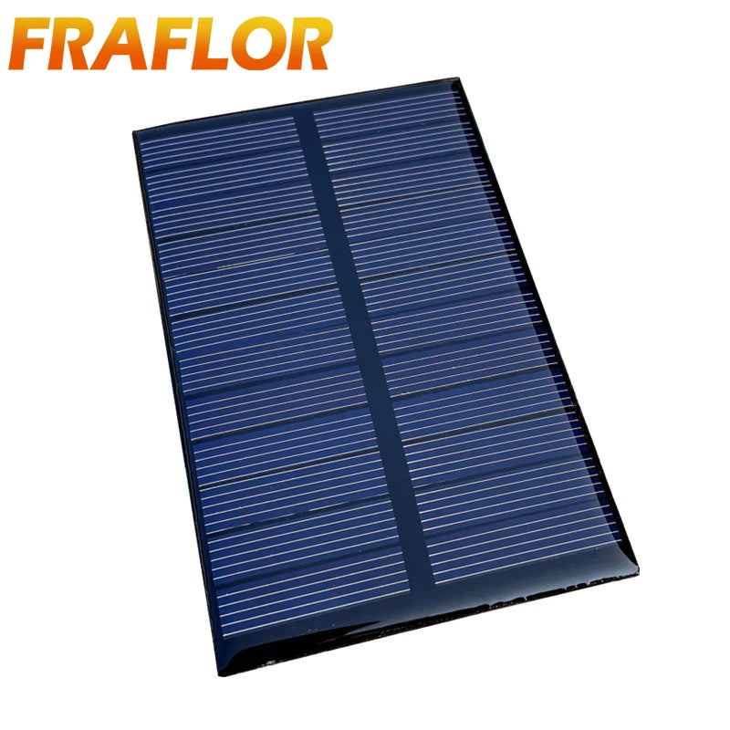 10Pcs Poly Solar Panel 6V 1W Mini Solar Panel Cell Solar Charger Module DIY For 3.7V Battery Solar Phone Charger Charging System