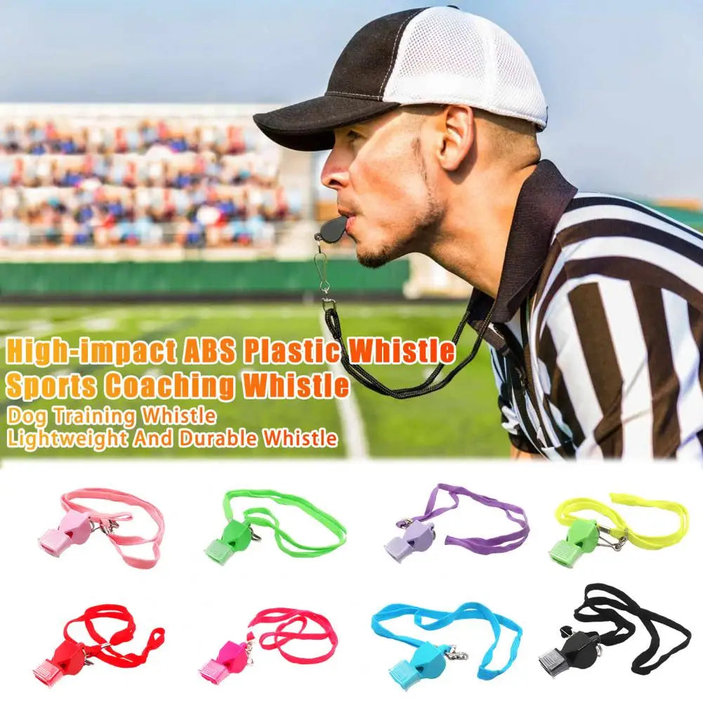 Loud Pea-shaped Whistle 120 Decibel Whistle Professional Sports Whistle Set with Lanyard Mouth Grip for Coaches Referees