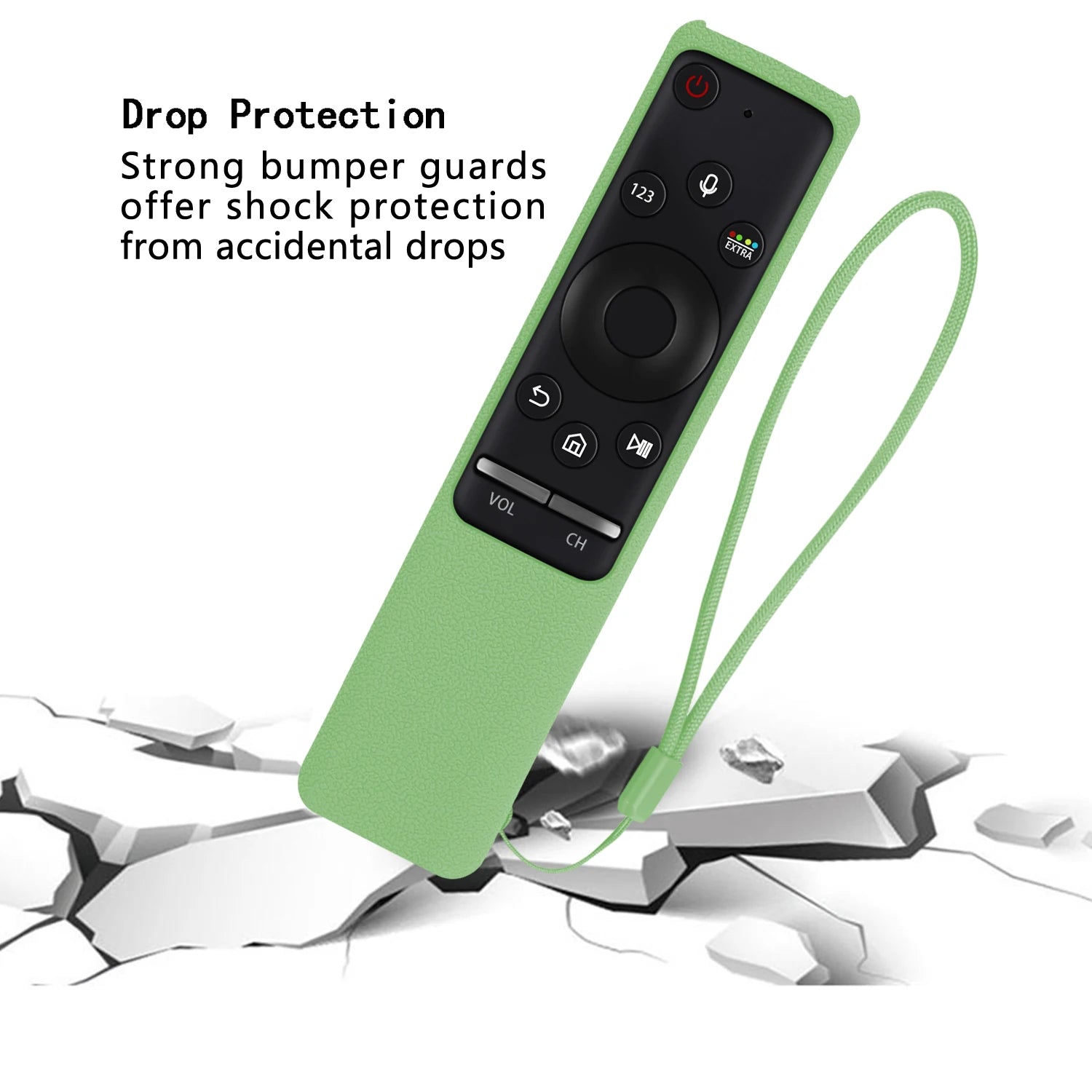 BN59-01312B Silicone Cover Fit for Samsung TV Voice Remote Control Case BN59-01312H BN59-01312F BN59-01312M RMCSPR1B Shockproof