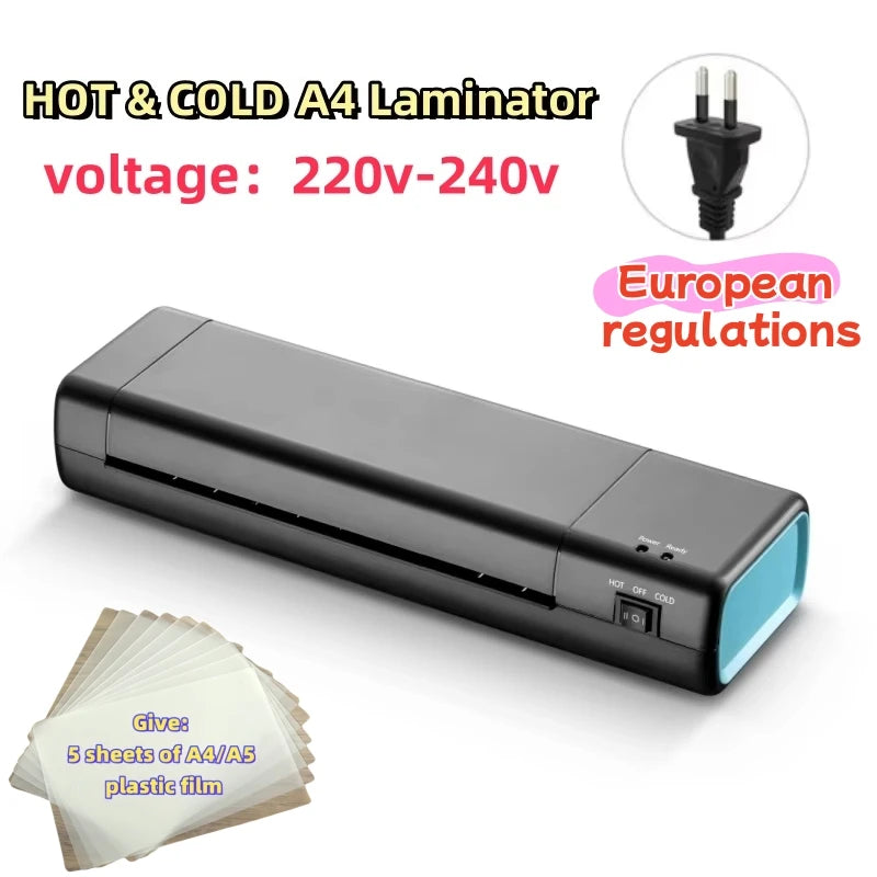 New Plastic Sealer with 10 Sheets Laminating Film, 9 Inch Hot and Cold Laminator, Hot and Cold Laminator for Home School Office
