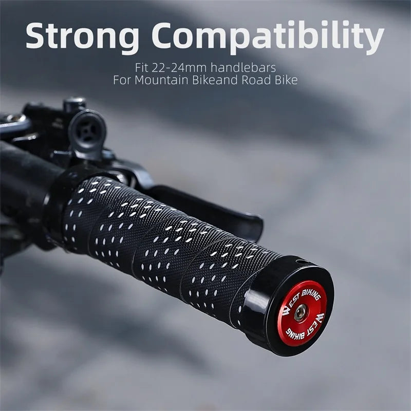 WEST BIKING Colorful Handlebar End Plugs With Tools Alunimum Alloy Road Bike MTB Handle Bar End Cap Expansion Plugs 22-24mm