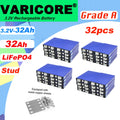 VariCore 3.2V 32Ah LiFePO4 Battery Pack phosphate 32000mAh for 12V 24V 36V 48V Golf Cart Motorcycle Car Motor Modification Stud
