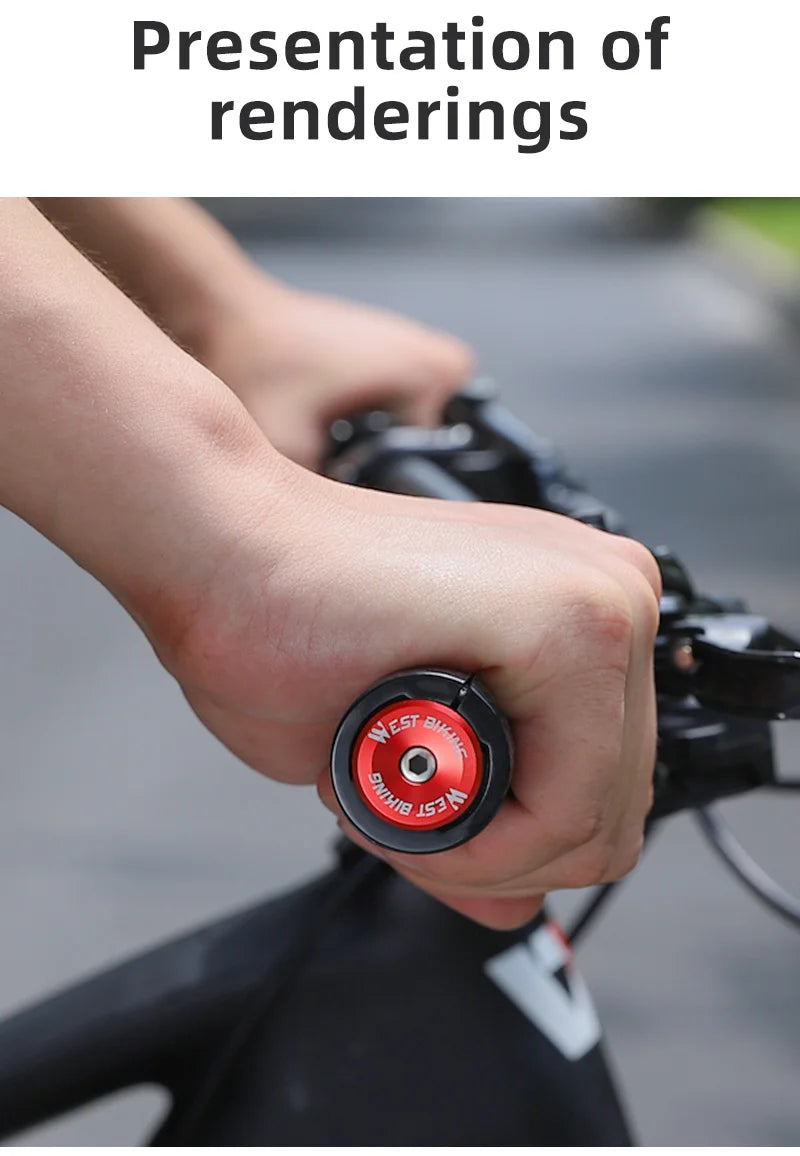 WEST BIKING Colorful Handlebar End Plugs With Tools Alunimum Alloy Road Bike MTB Handle Bar End Cap Expansion Plugs 22-24mm
