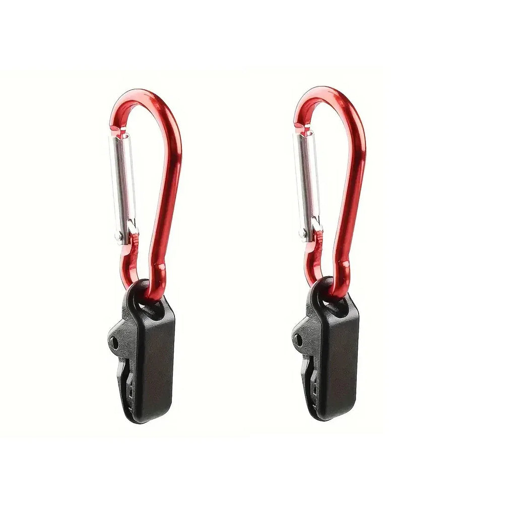 Tent Accessories Tent Cloth Tarp Clips With Carabiner,  Shelter Awning Clamp With Aluminum Alloy Hook, Outdoor Tool Euqipment
