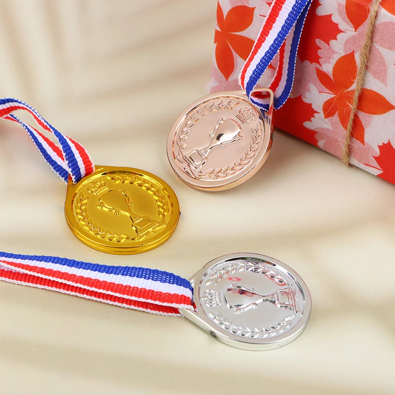 Crown Gold Silver Bronze Award Medal Reward Football Competition Prizes Award Medal For Souvenir Gift Outdoor Sport Kids Toys