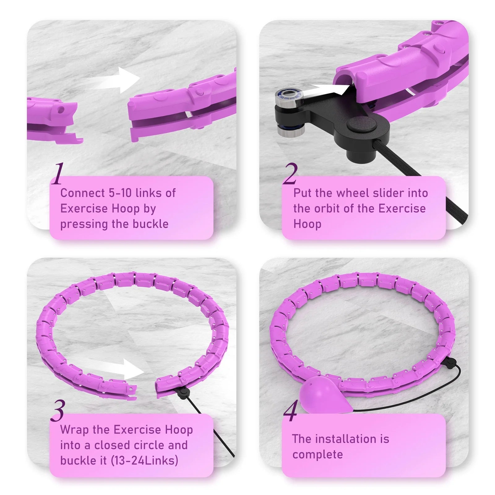 Fitness circle, detachable hula hoop, abdominal fat reduction hula hoop, women's home-use fitness body massage equipment