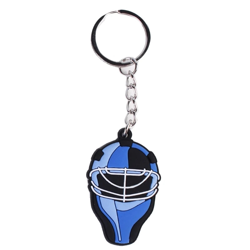 Ice Hockey Sports Pendant Keyring Cartoon Winter Sports Charm Keychain Car Keys Holder Bag Pendant Handbag Accessories