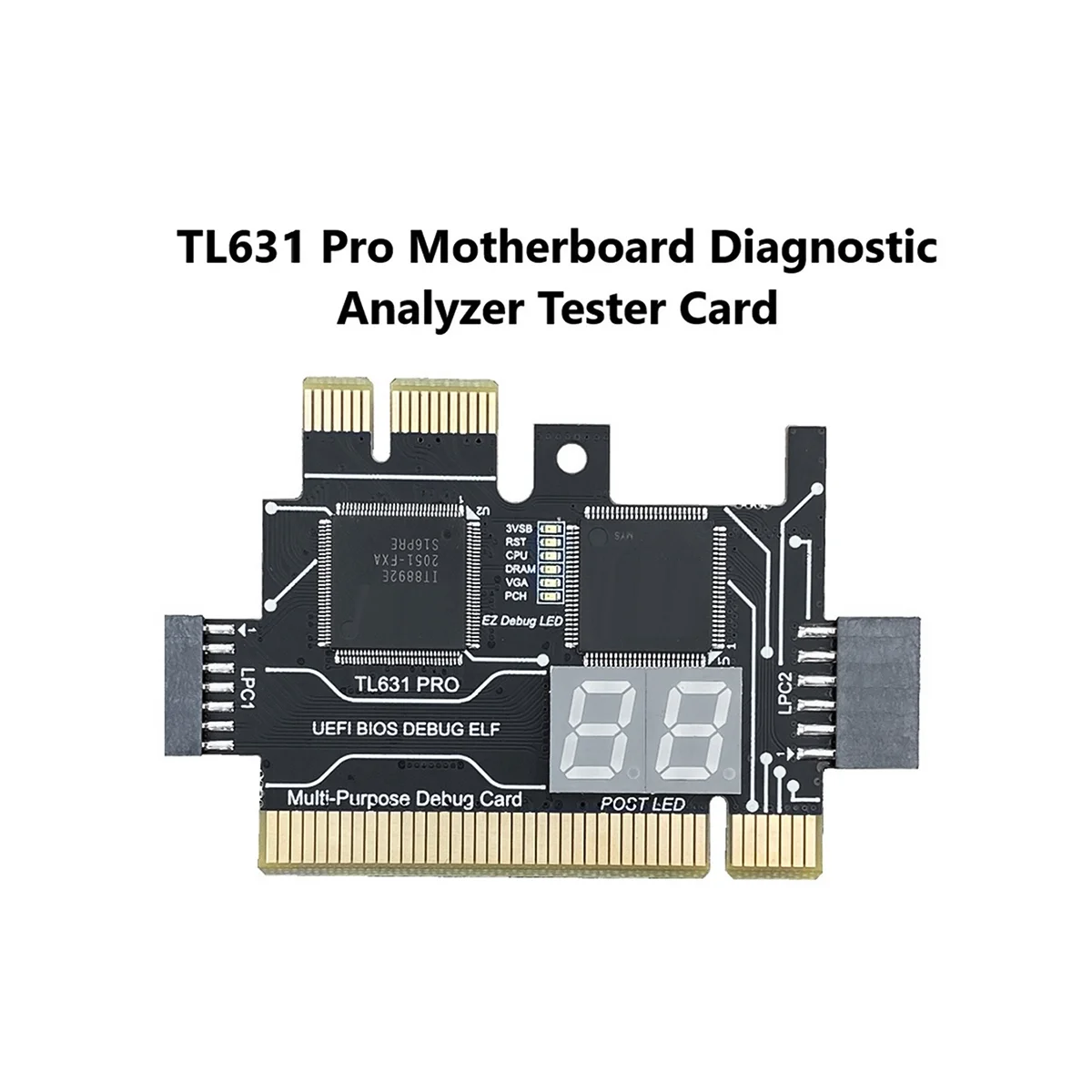 TL631 Pro Diagnostic Card+Expansion Card Diagnostic Card PCI-E Motherboard Multifunction Laptop Diagnostic