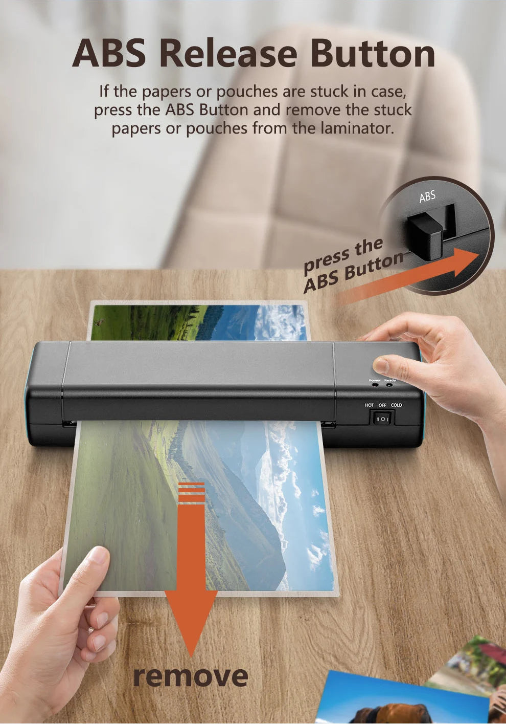 New Plastic Sealer with 10 Sheets Laminating Film, 9 Inch Hot and Cold Laminator, Hot and Cold Laminator for Home School Office