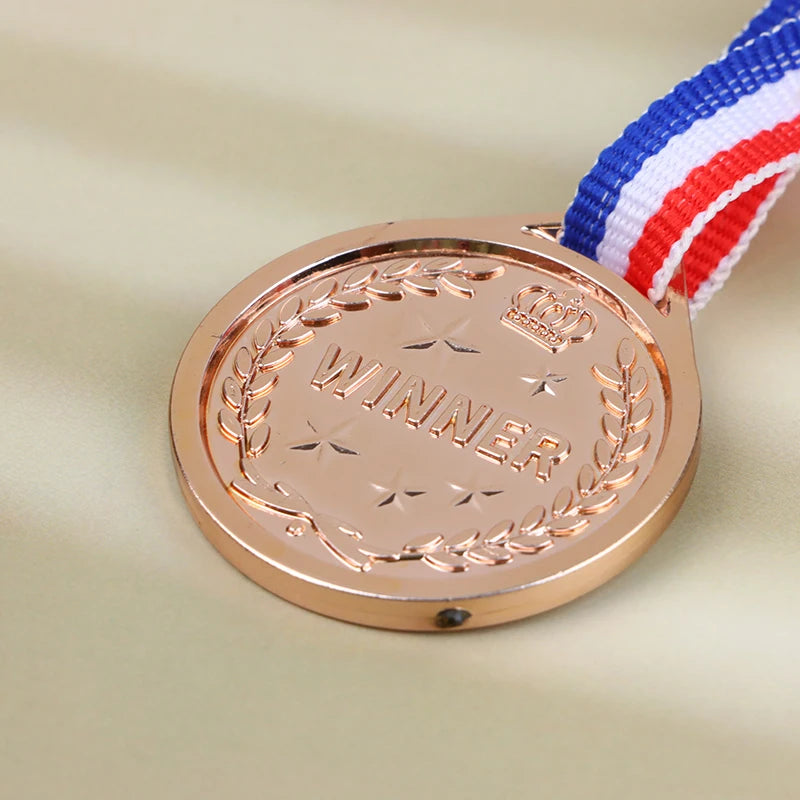 Crown Gold Silver Bronze Award Medal Reward Football Competition Prizes Award Medal For Souvenir Gift Outdoor Sport Kids Toys