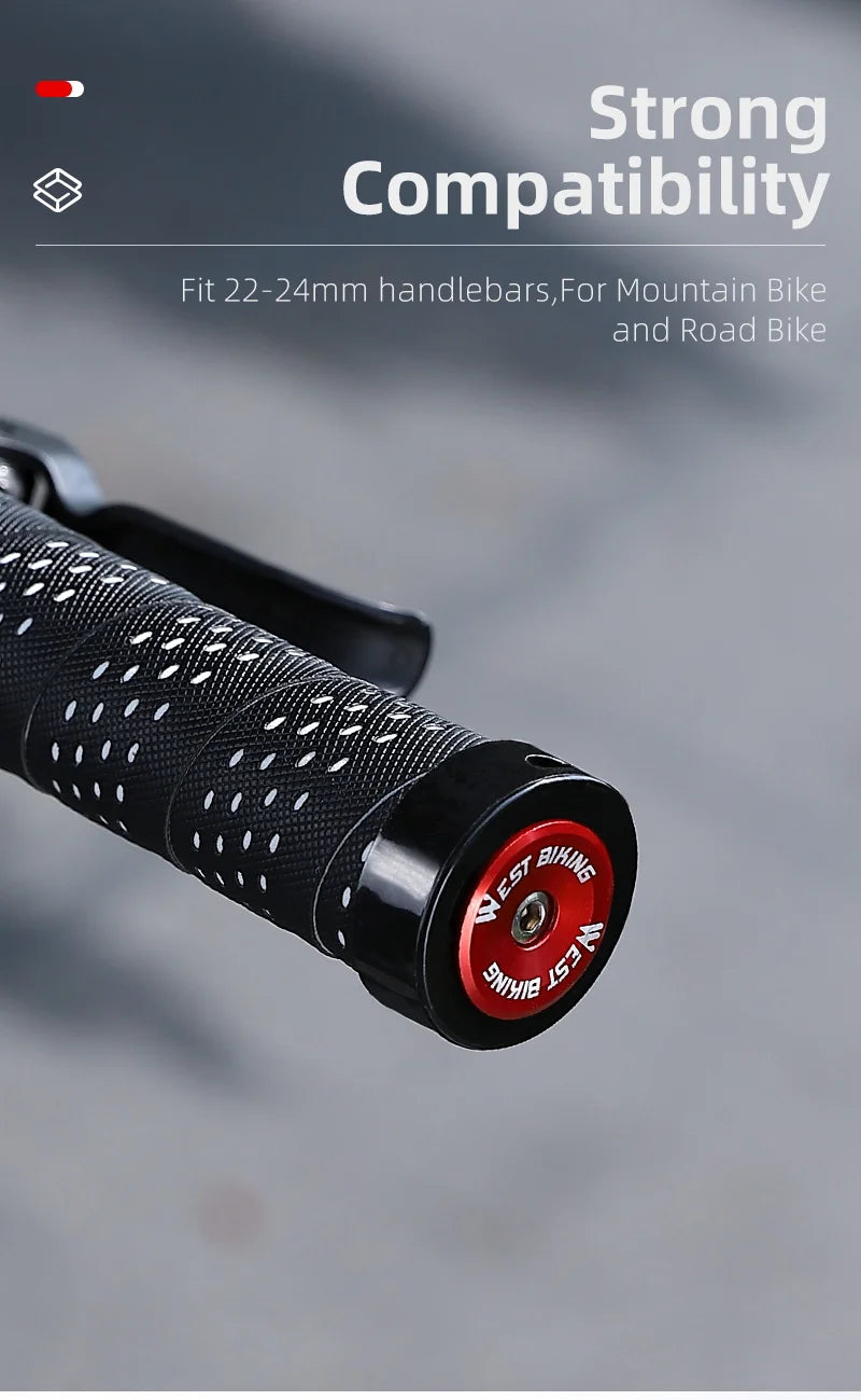WEST BIKING Colorful Handlebar End Plugs With Tools Alunimum Alloy Road Bike MTB Handle Bar End Cap Expansion Plugs 22-24mm
