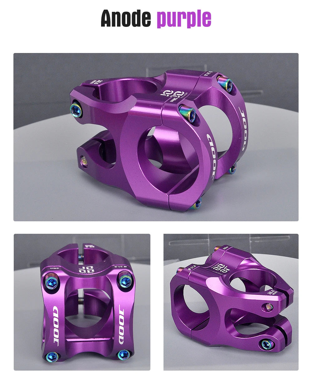 JOOD New CNC Bicycle 35mm Short Stem XT MTB bike stem Bicycle Accessories 31.8mm Stem Riser 28.6 mm Pipe Cycling