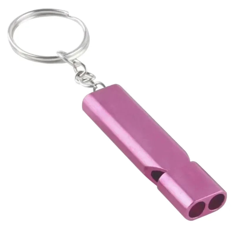 Metal Survival Whistle Flat Shape Training Whistle for Outdoor Sports Hiking Climbing Emergence Whistle Cheerleading Souvenirs