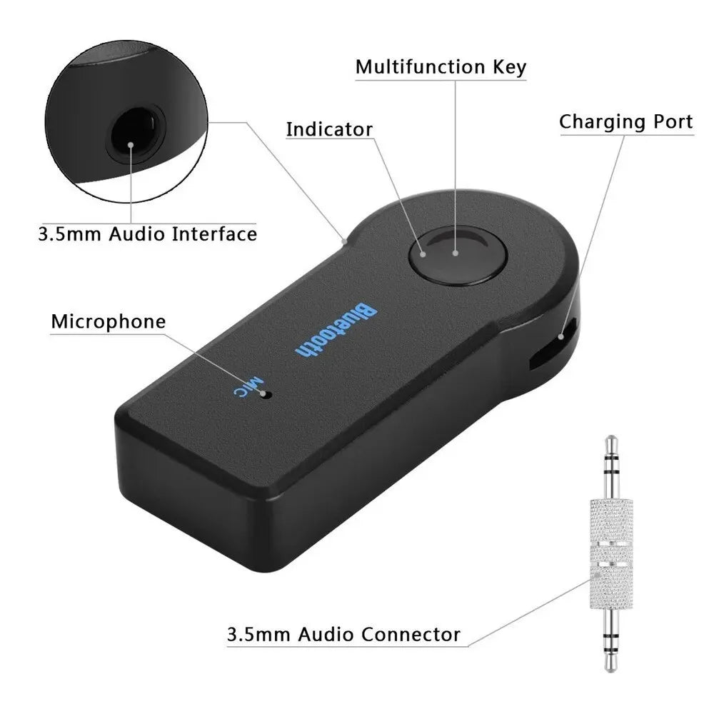 3.5mm Jack Wireless Bluetooth Transceiver Adapter Car Bluetooth 5.0 Receiver For Car Kit Music Audio Aux A2dp Earphone Receiver