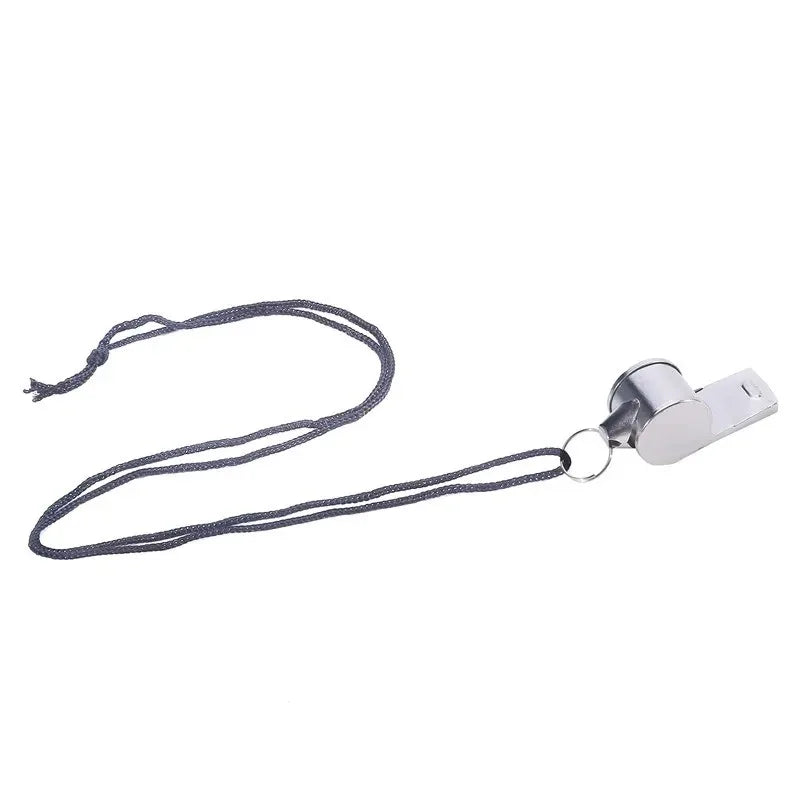 2 Pack Stainless Steel Sports Whistles with Lanyard, Loud Crisp Sound Whistles Great for Coaches, Referees, and Officials