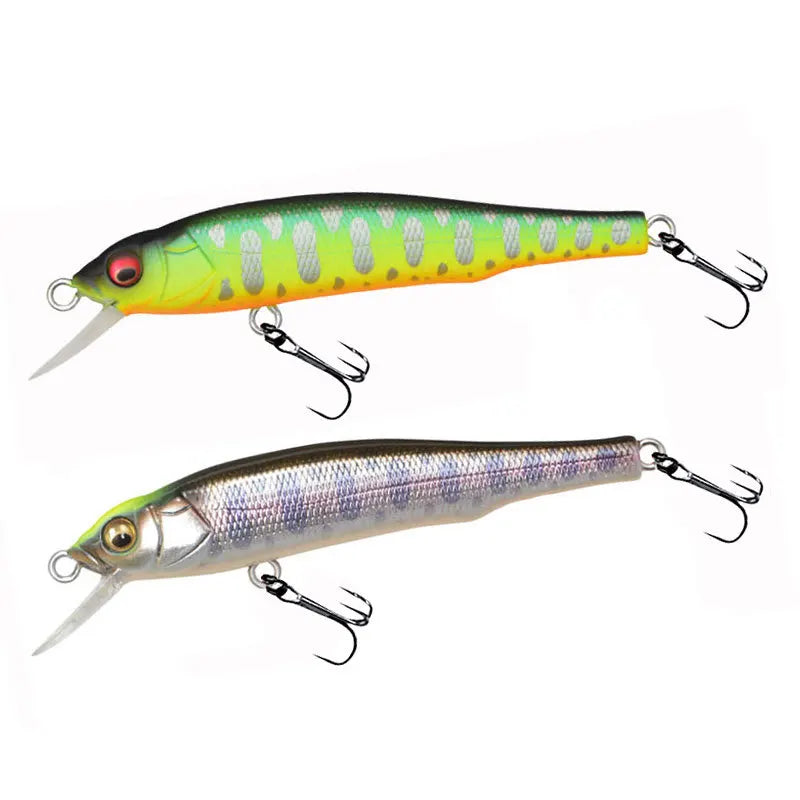 1PCS 70mm 5g Fishing Lure Minnow Hard Bait with 2 Fishing Hooks Crankbait Iscas Artificial Fishing Tackle Lure 3D Eyes