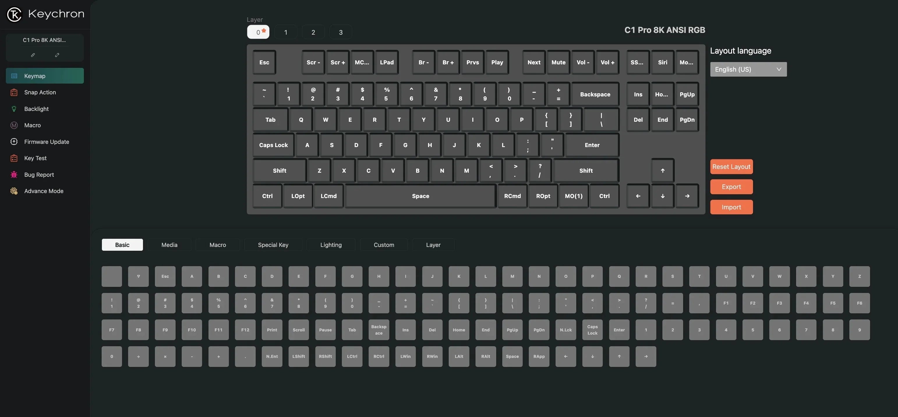 Keychron C1 Pro 8K QMK Wired Custom Mechanical Keyboard TKL Layout Hot-Swappable PBT Keycaps