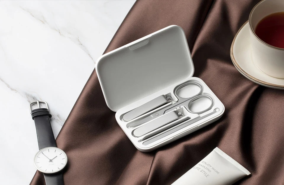 New Original MIJIA Manicure Nail Clippers Pedicure Set Portable Travel Hygiene Kit Stainless Steel Nail Cutter Tool Set -CN