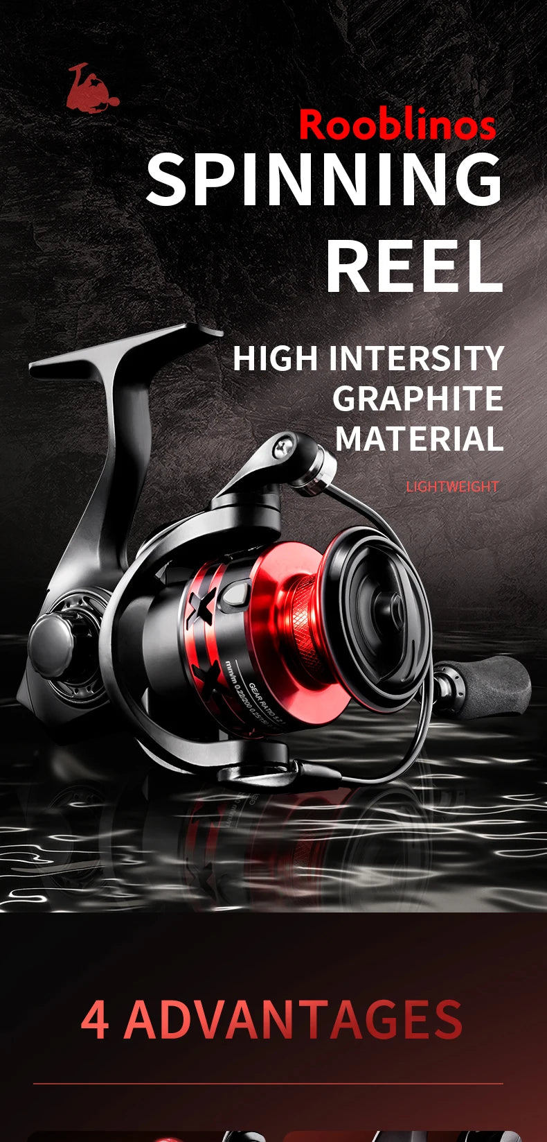 Rooblinos HT Spinning Fishing Reels For Saltwater Freshwater Metal Spool Left/Right Interchangeable Trout Carp Fishing Tackle