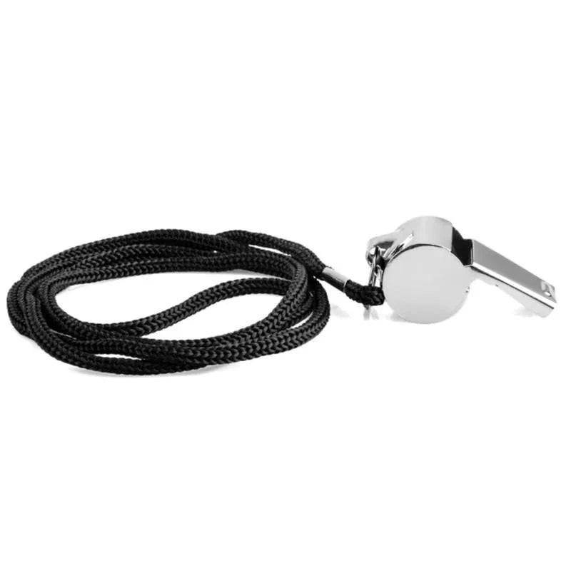 2 Pack Stainless Steel Sports Whistles with Lanyard, Loud Crisp Sound Whistles Great for Coaches, Referees, and Officials
