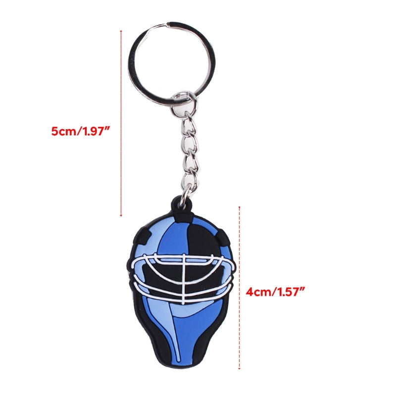 Fashion Cartoon Ice Hockey Pendant Keychain Simple Charm Keychain Simple Bag Pendant Winter Sports Keyring for Men Women