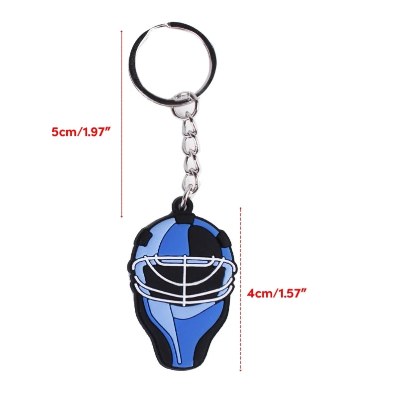 Fashion Cartoon Ice Hockey Pendant Keychain Simple Charm Keychain Simple Bag Pendant Winter Sports Keyring for Men Women