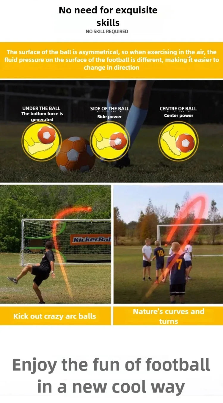 Sports Curve Swerve Football Toys KickerBall High Visibility Swerve Football for Outdoor and Indoor Matches or Games..