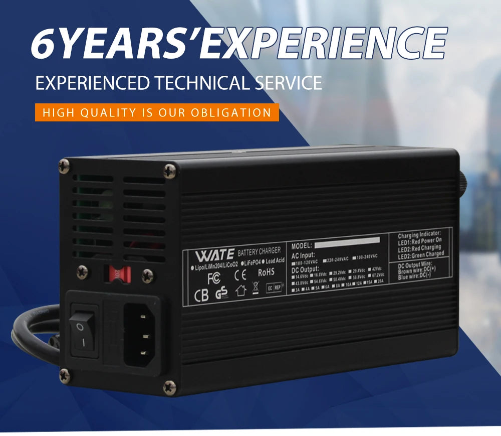 58.4V 8A Charger Special For 48V 51.2V 16S LiFePO4 Battery Pack High Quality