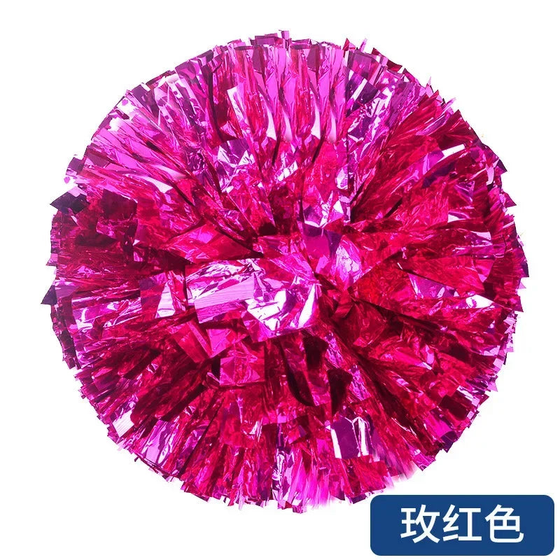 Colorful Cheerleading Pom Poms Girls Kids Finger Cheer Balls Gold Silver Purple Blue Red Green Dance Cheerleading Accessories