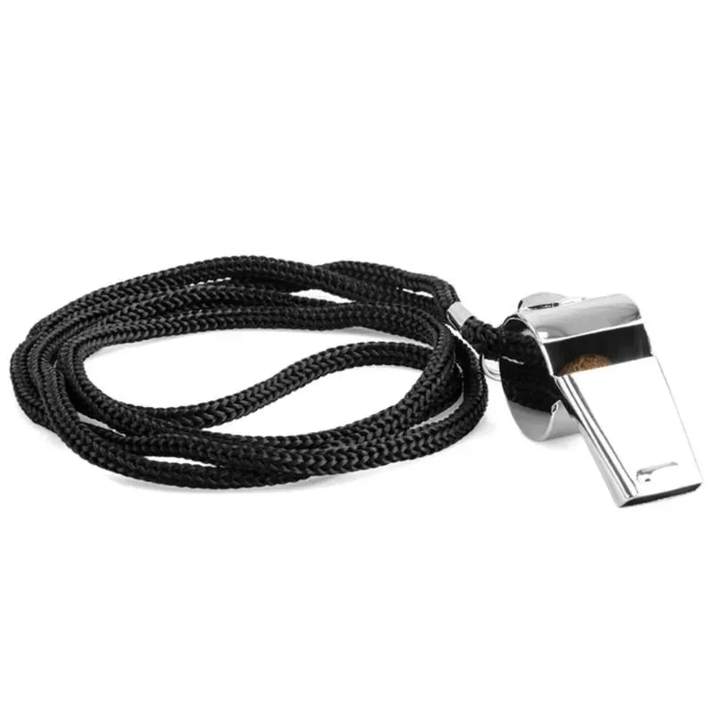2 Pack Stainless Steel Sports Whistles with Lanyard, Loud Crisp Sound Whistles Great for Coaches, Referees, and Officials
