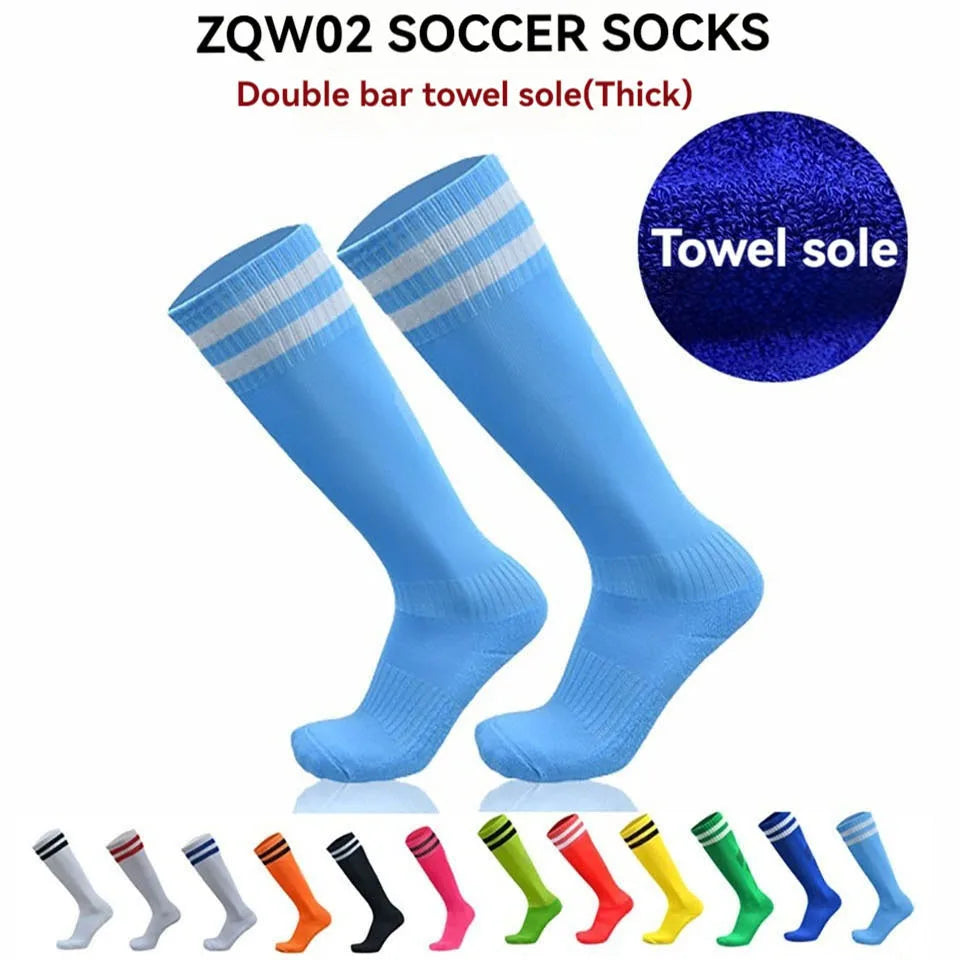 Loogdeel 26-45 Children Adult Football Sports Long Knee Socks Kids Soccer Baseball Adults Legging Stockings Children Sports Sock