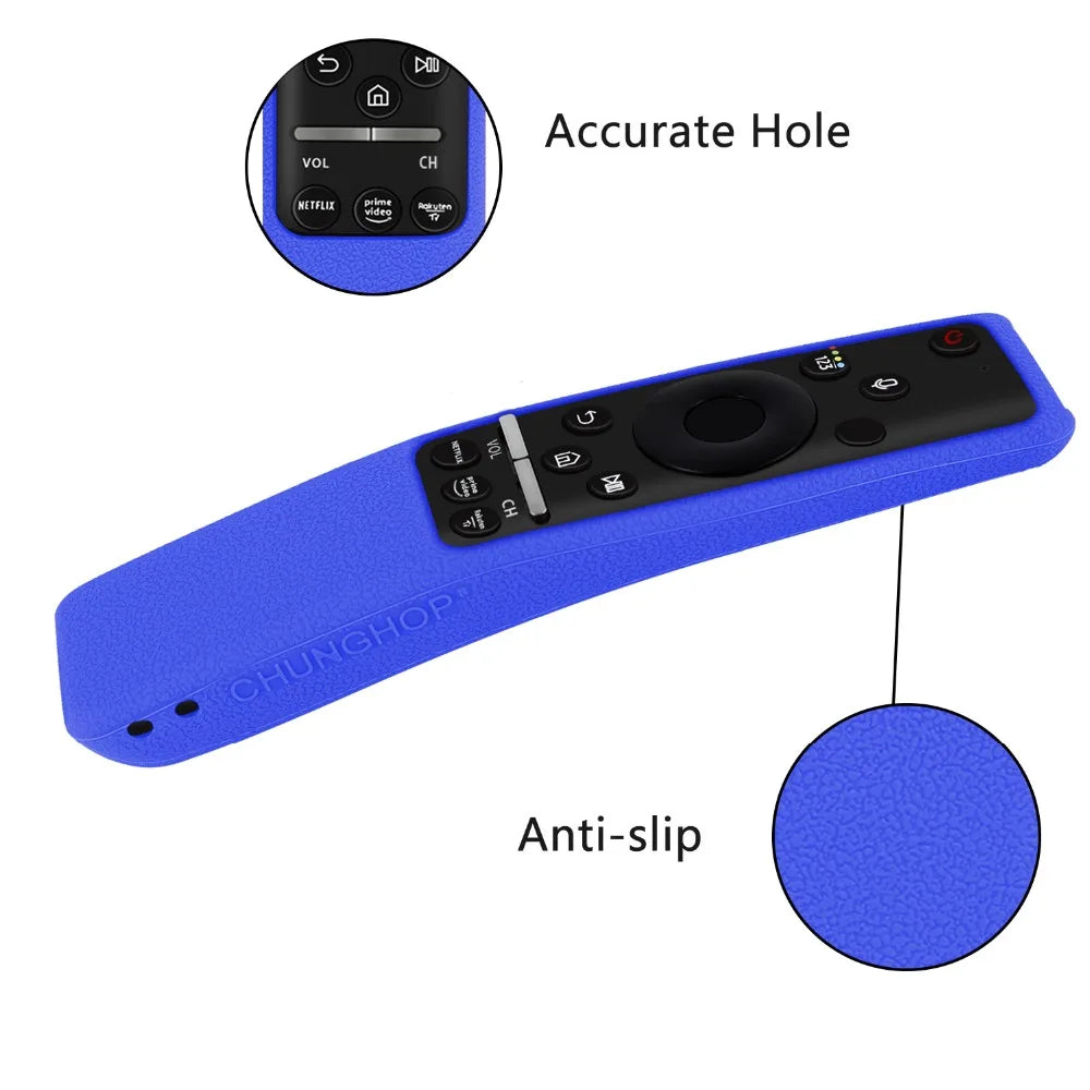 BN59-01312B Silicone Cover Fit for Samsung TV Voice Remote Control Case BN59-01312H BN59-01312F BN59-01312M RMCSPR1B Shockproof