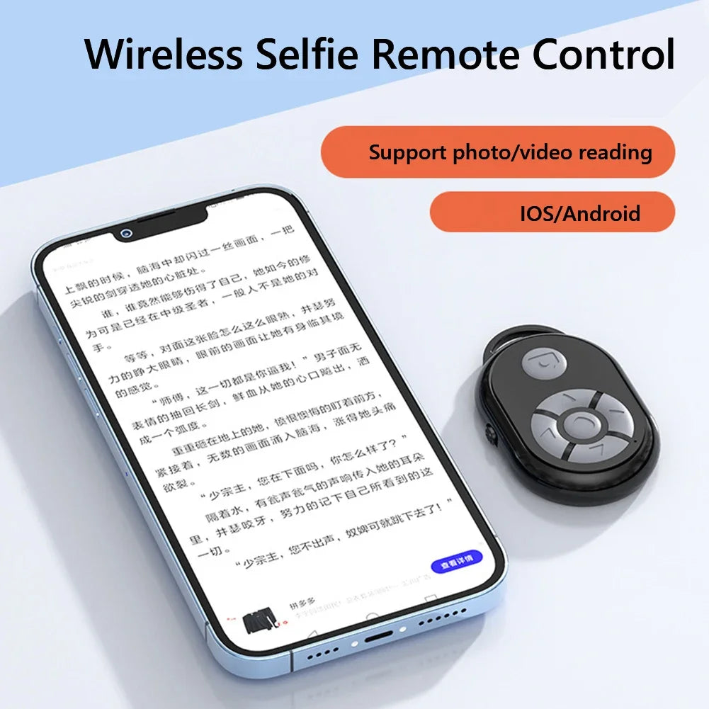 Remote Control Page Turner Bluetooth Smart Phone Screen Auto Clicker for Gaming Live 10m Camera Shutter Video Remote For tiktok