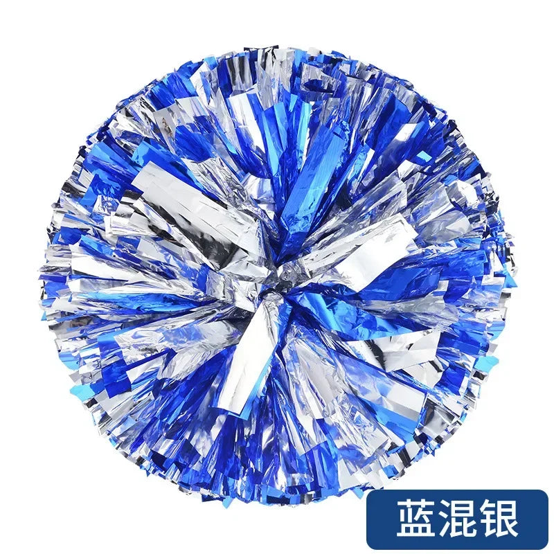 Colorful Cheerleading Pom Poms Girls Kids Finger Cheer Balls Gold Silver Purple Blue Red Green Dance Cheerleading Accessories